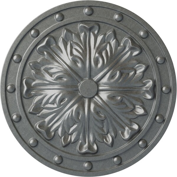 Ekena Millwork Foster Acanthus Leaf Ceiling Medallion (Fits Canopies up to 2 1/4"), 20 1/2"OD x 1 1/2"P, Platinum CM20FOPLS - main